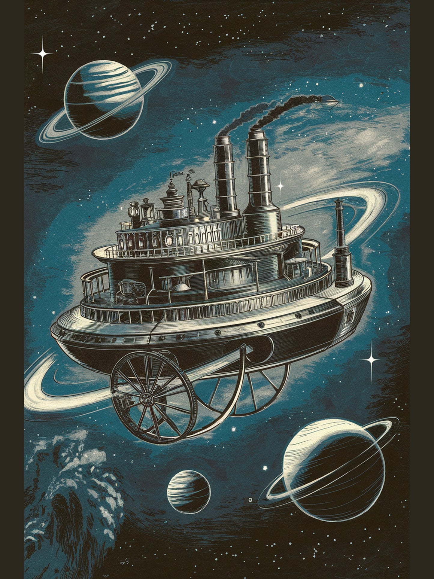Cover of A Honeymoon in Space — George Griffith