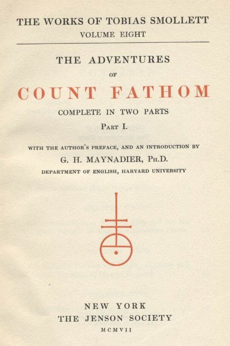 The Adventures of Ferdinand Count Fathom — Complete