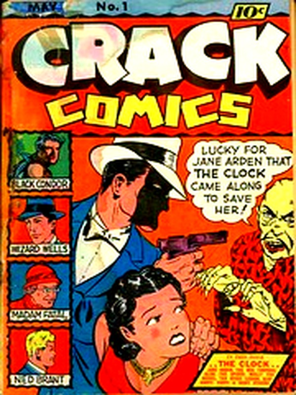 Crack Comics 001 — Golden Age comic book cover