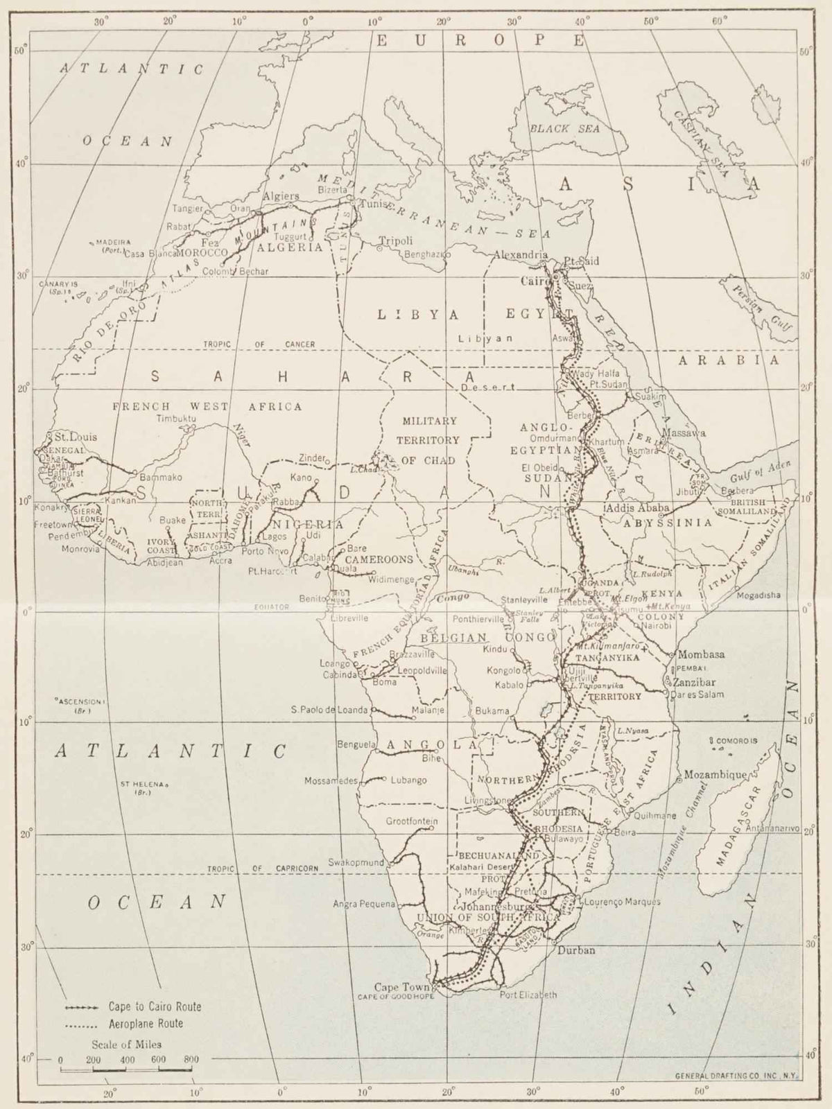 Original route map from Cairo to Kisumu