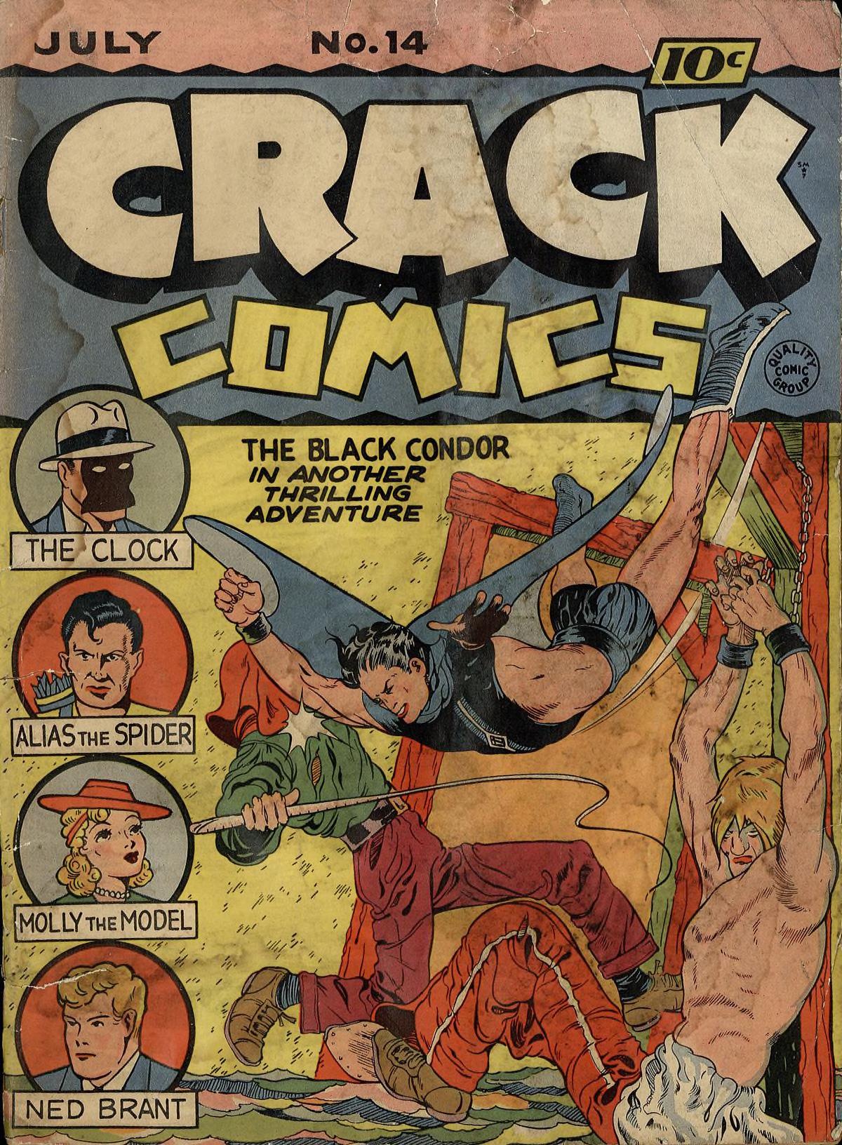 Crack Comics No. 14 authentic public-domain comic cover