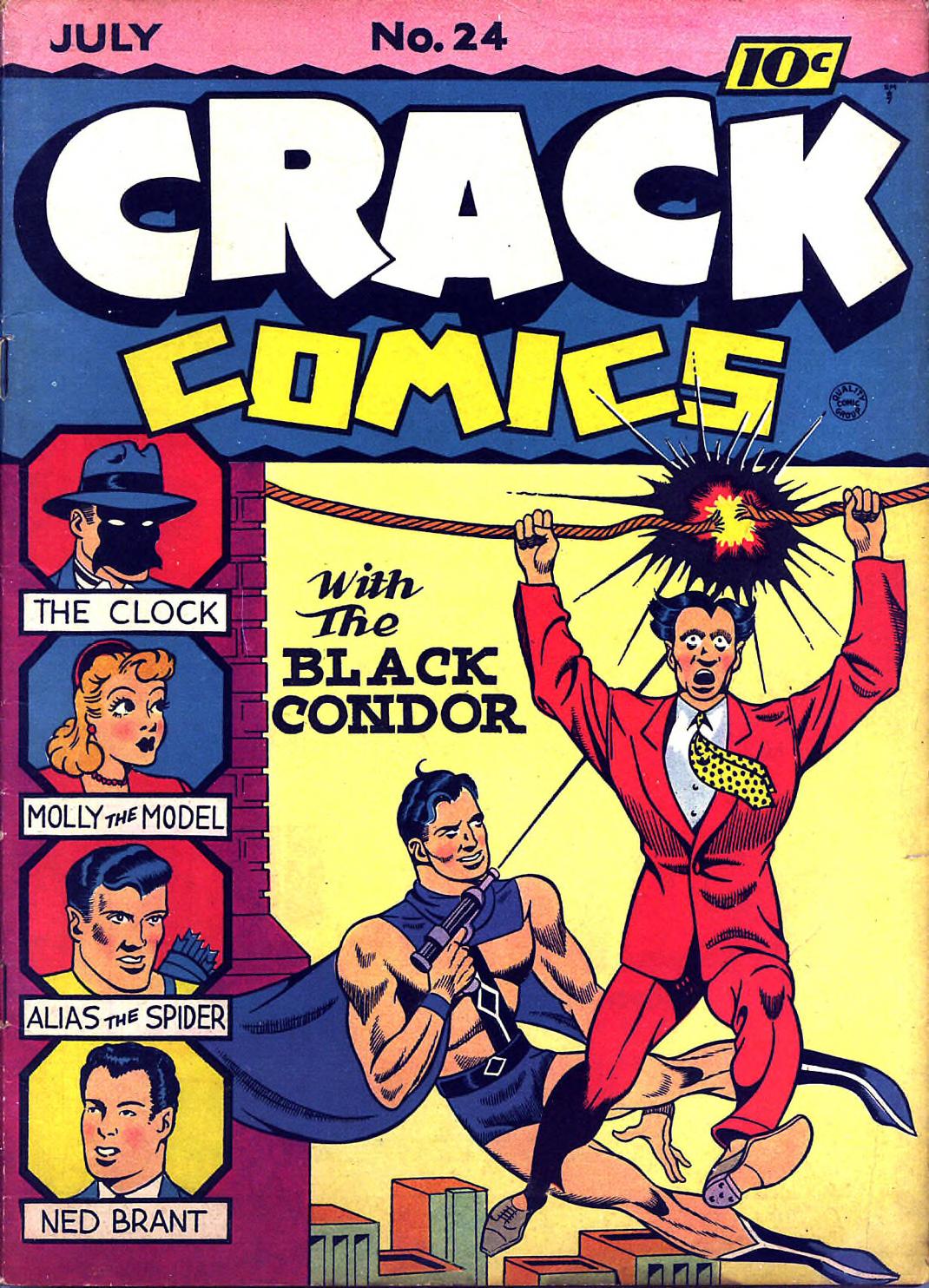 Crack Comics No. 24 authentic public-domain comic cover
