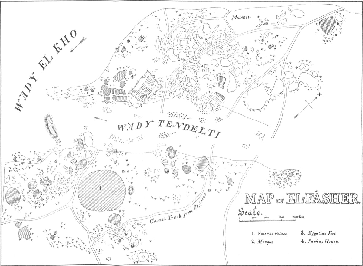 Original survey map associated with the Darfoor journey