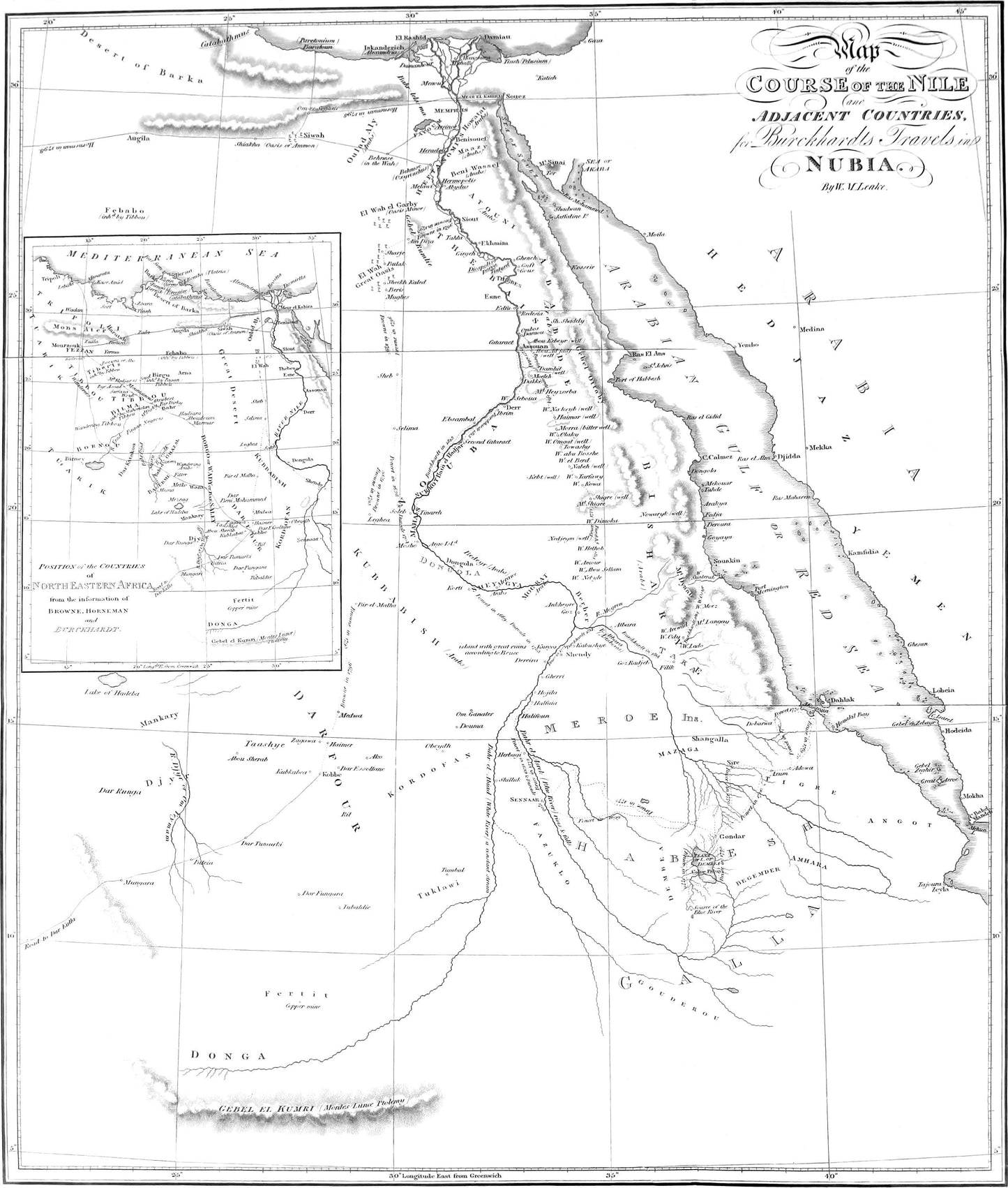Original map of the Nile and adjacent countries