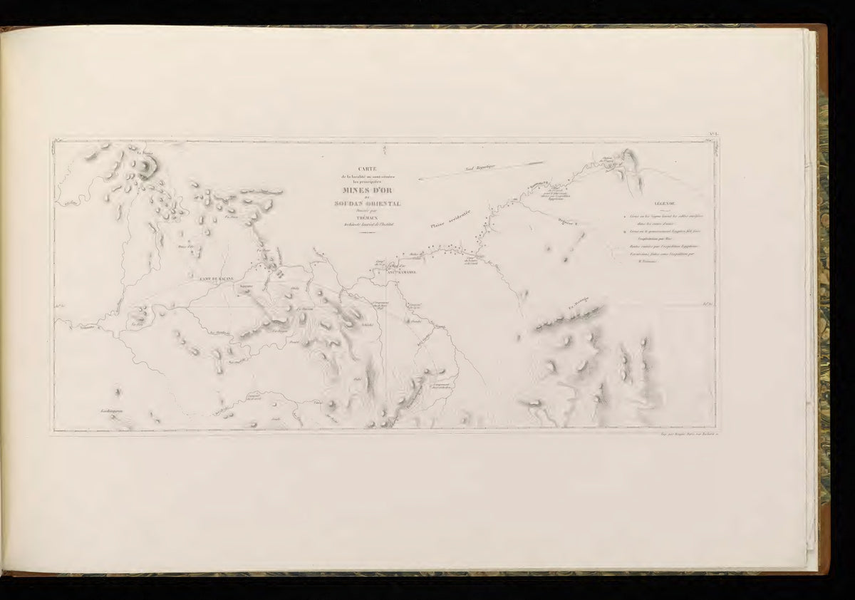 Gold mines of the Eastern Sudan — original atlas map