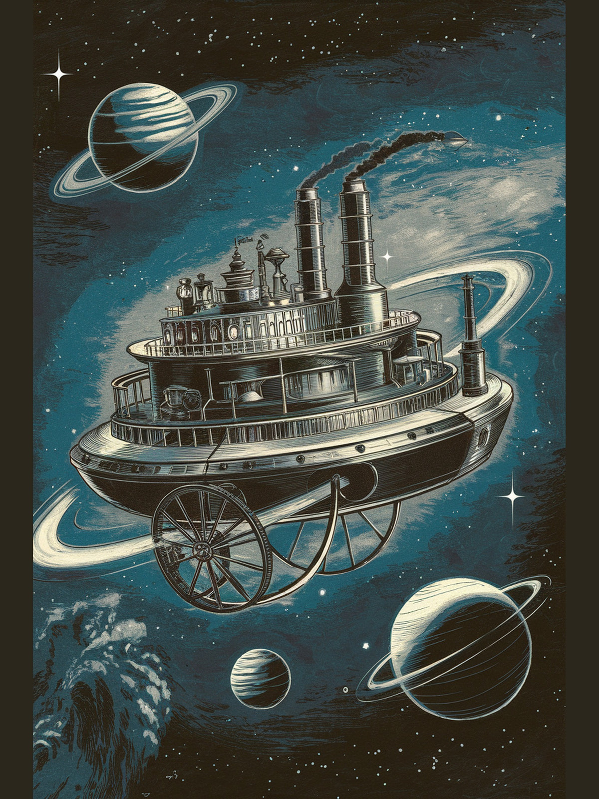 Cover of A Honeymoon in Space — George Griffith