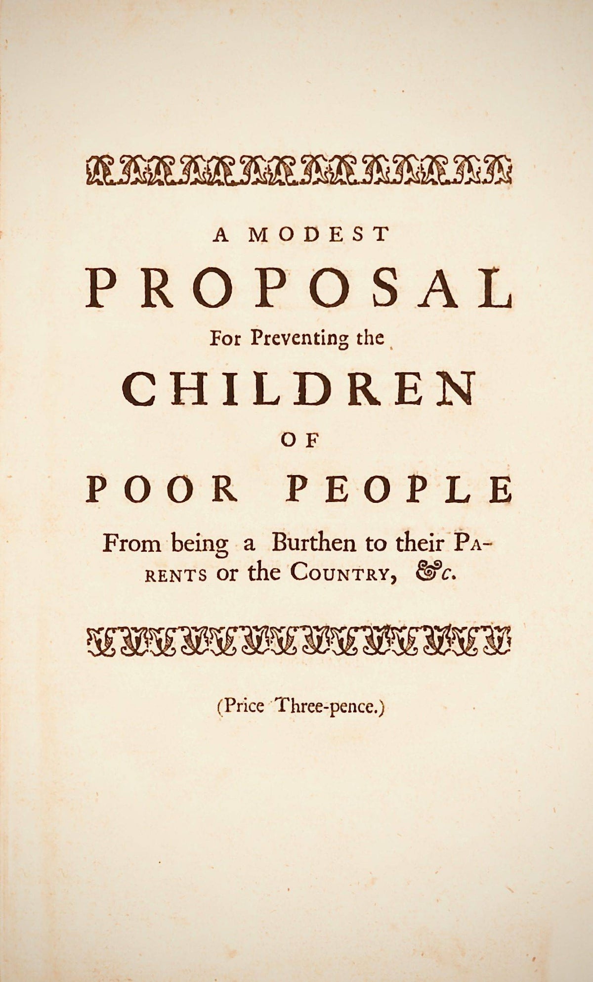 Cover of A Modest Proposal