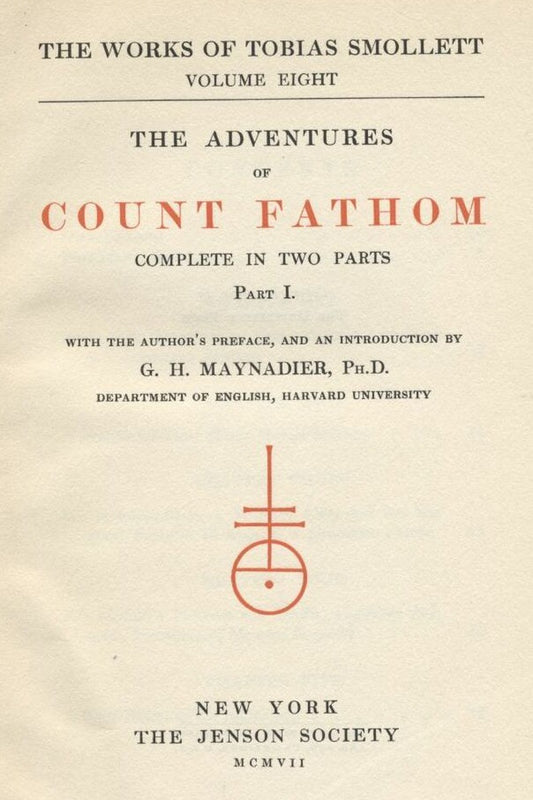The Adventures of Ferdinand Count Fathom — Complete