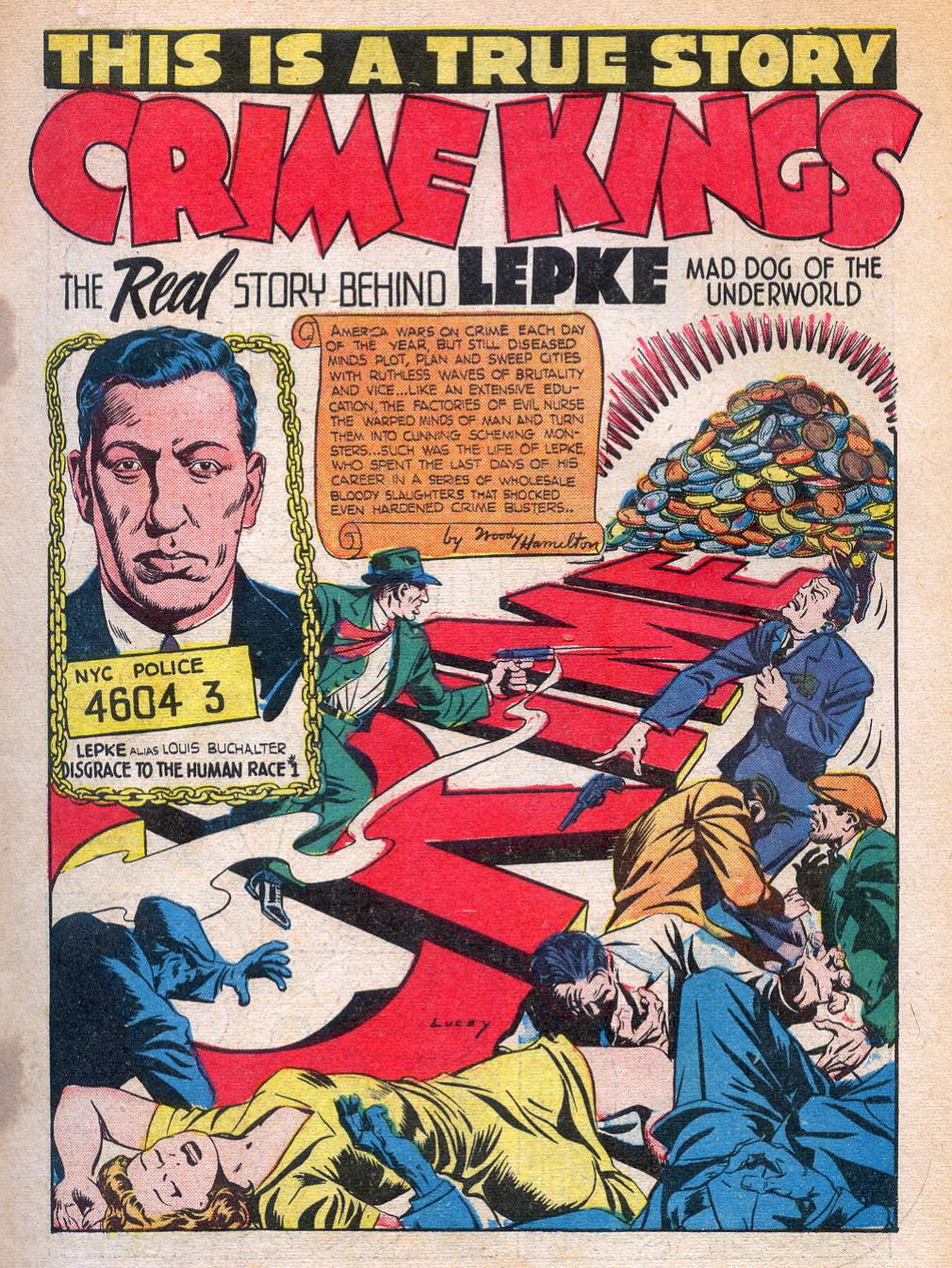 Crime Does Not Pay 22 interior preview — Crime Kings opening splash page