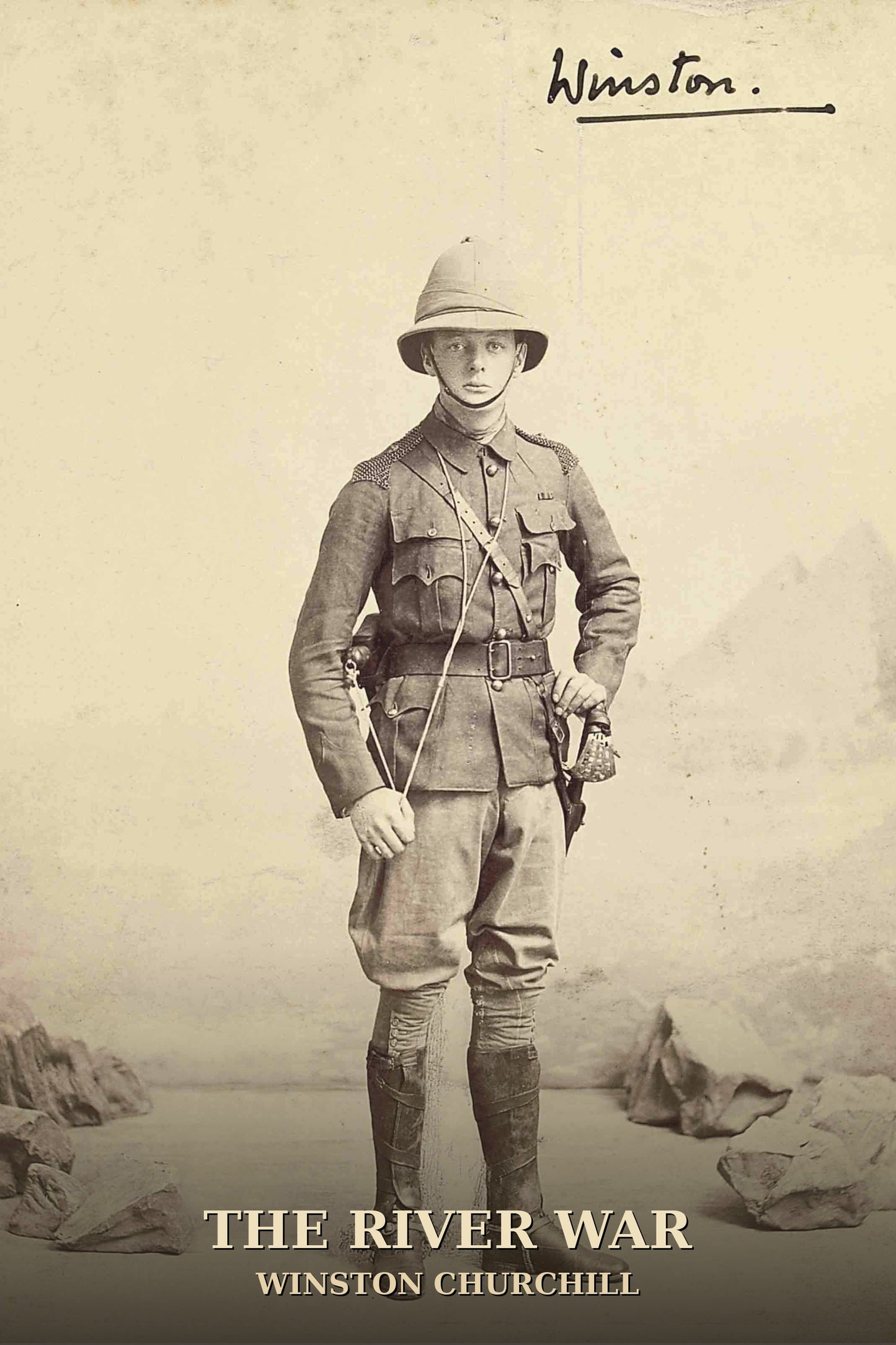 The River War — Winston Churchill, real 1898 photograph
