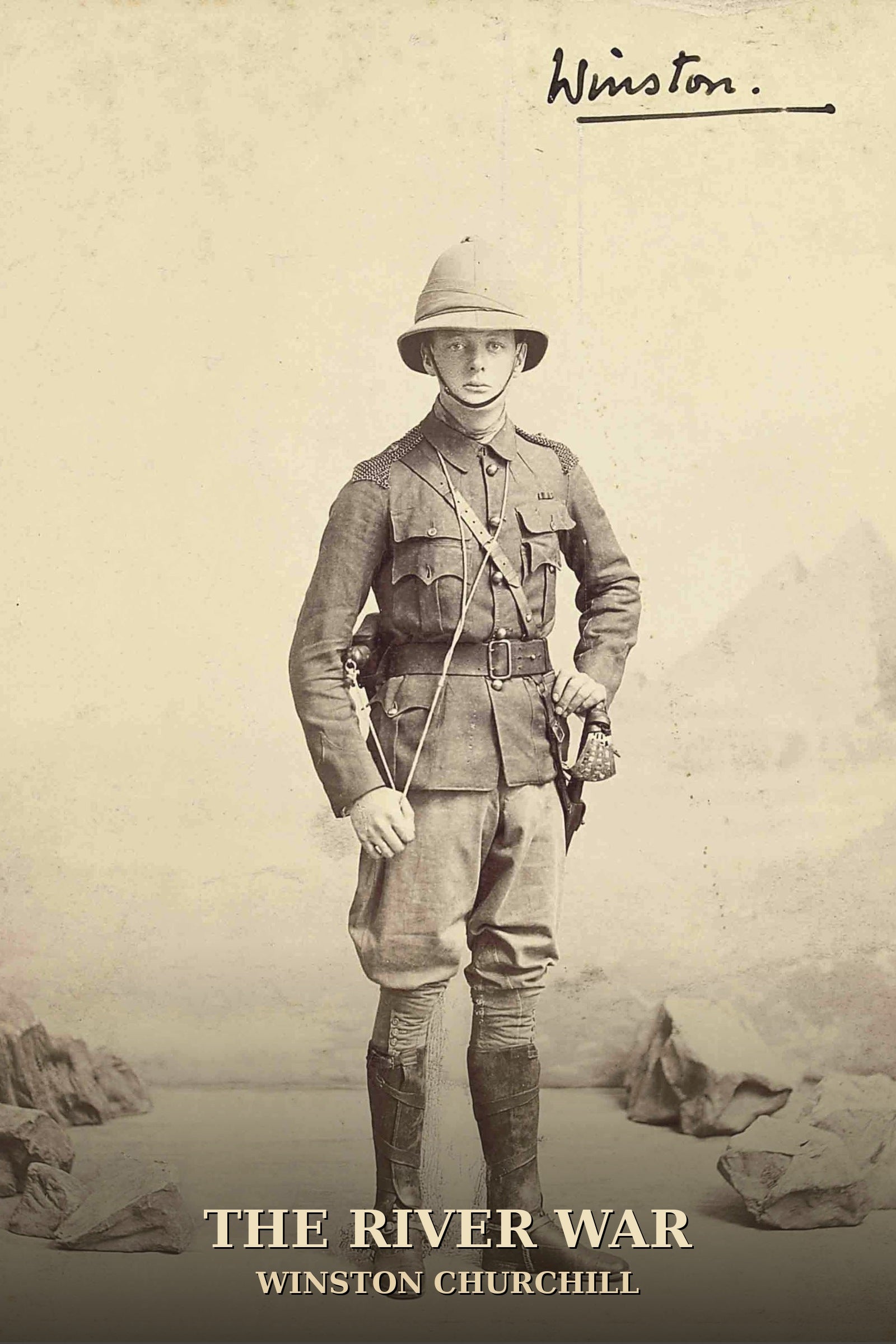 The River War — Winston Churchill, real 1898 photograph