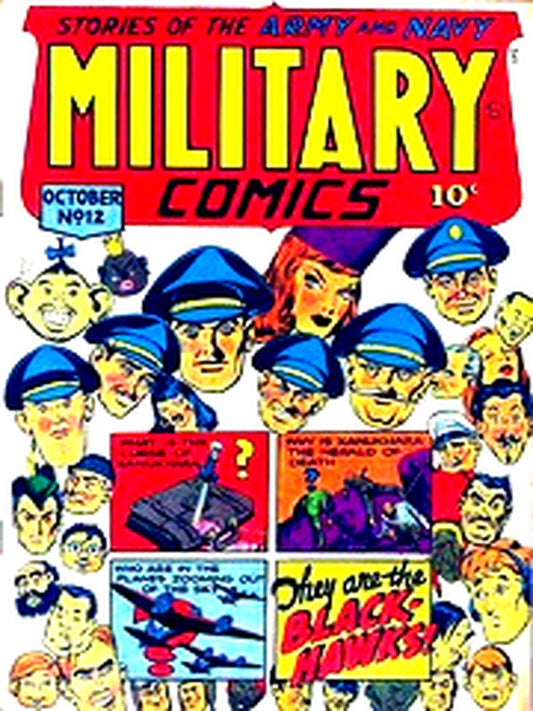 Military Comics 012 — Golden Age comic book cover