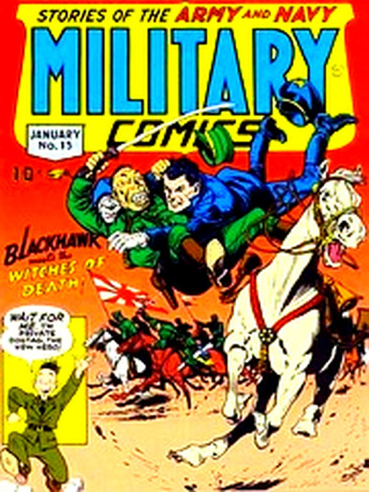 Military Comics 015 — Golden Age comic book cover