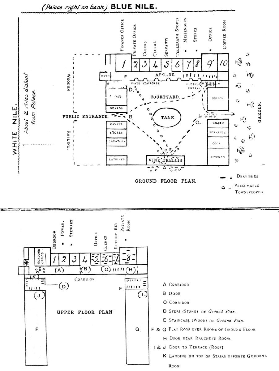Original plan of Gordon's house from the 1899 edition