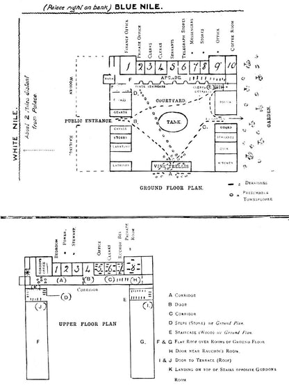 Original plan of Gordon's house from the 1899 edition
