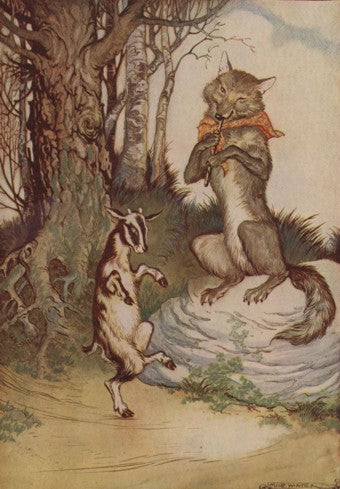 Original Milo Winter illustration from Aesop's Fables