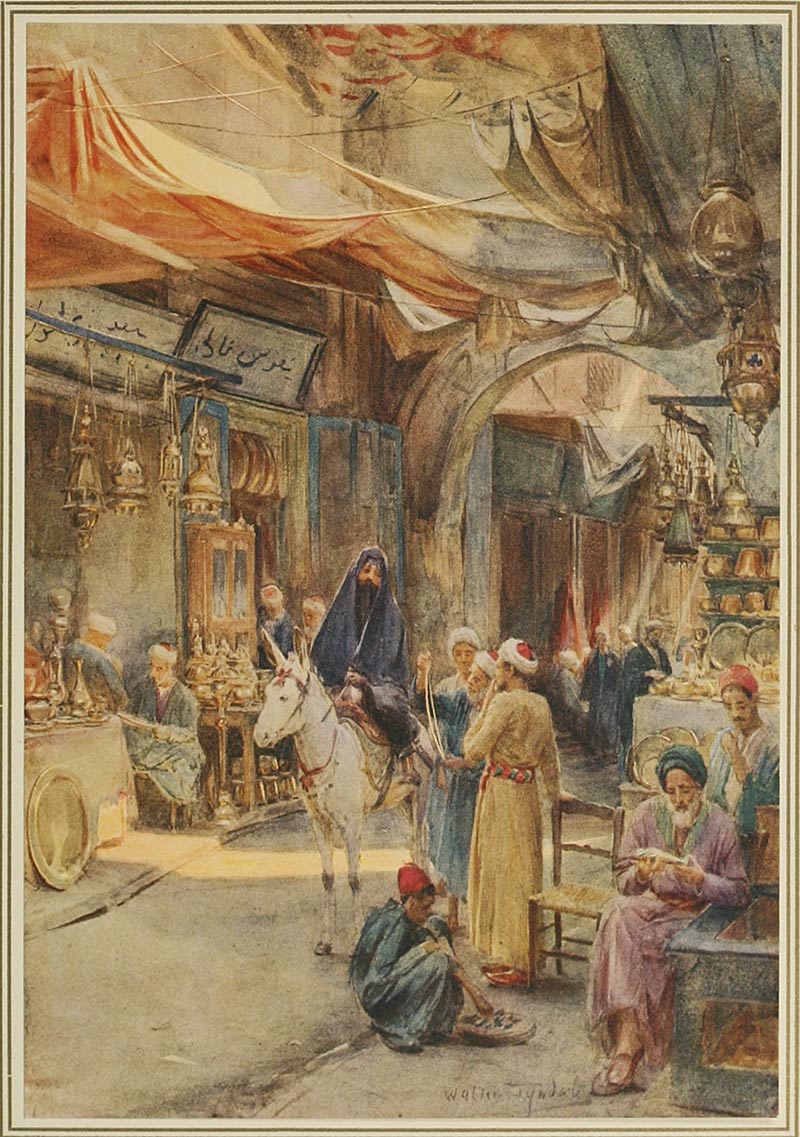 The Khan Khalil, Cairo — original painting by Walter Tyndale, used as the cover