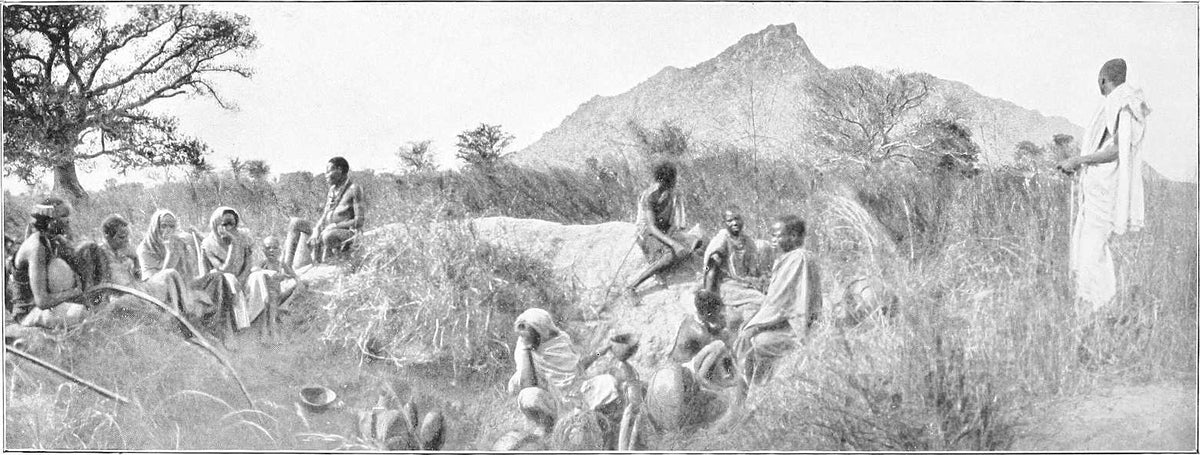 Original 1905 photograph of hill scenery in Dar el Fung