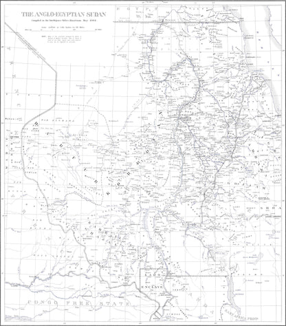 Original general map of Sudan compiled in Khartoum in 1904