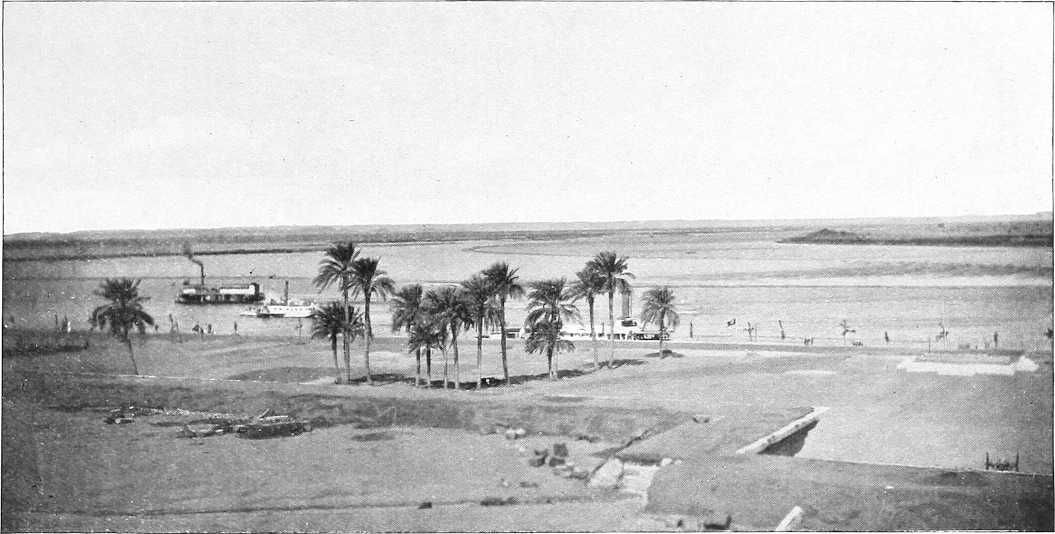 Original 1905 view of Khartoum looking over Tuti Island