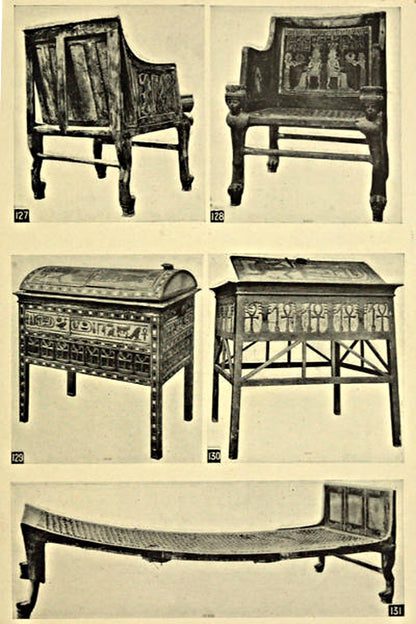 Ancient Egyptian furniture and woodwork — original illustrations