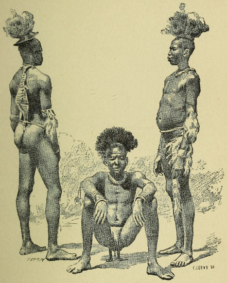 Original historical photograph of Bari warriors