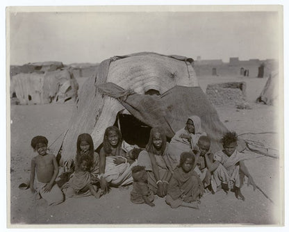 Archival Bisharin group at Wadi Halfa, NYPL digital ID 88455; contextual cover photograph, not Baker expedition