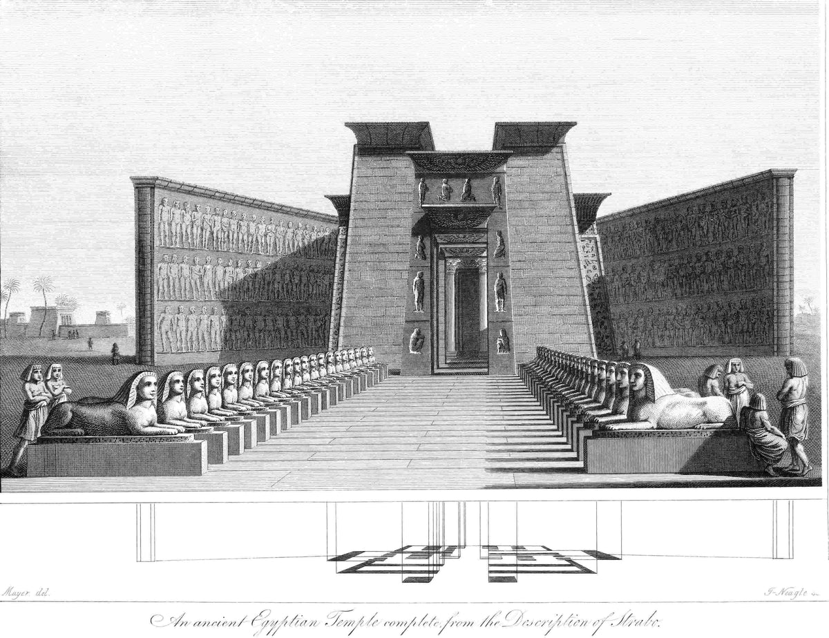 Original frontispiece of an ancient Egyptian temple