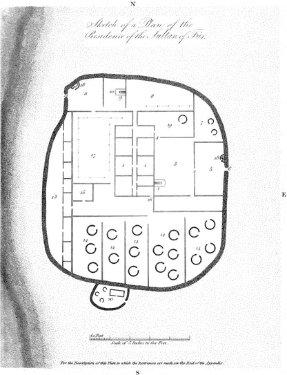 Original plan of the residence of the Sultan of Fur