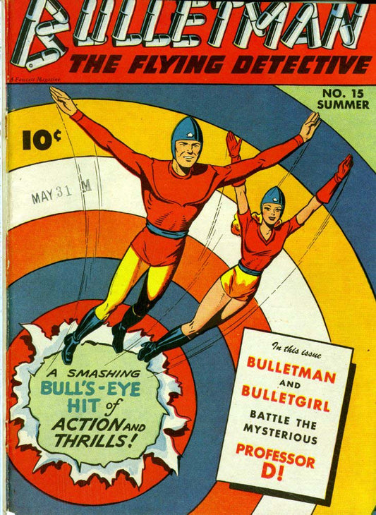 Bulletman No. 15 authentic public-domain front cover