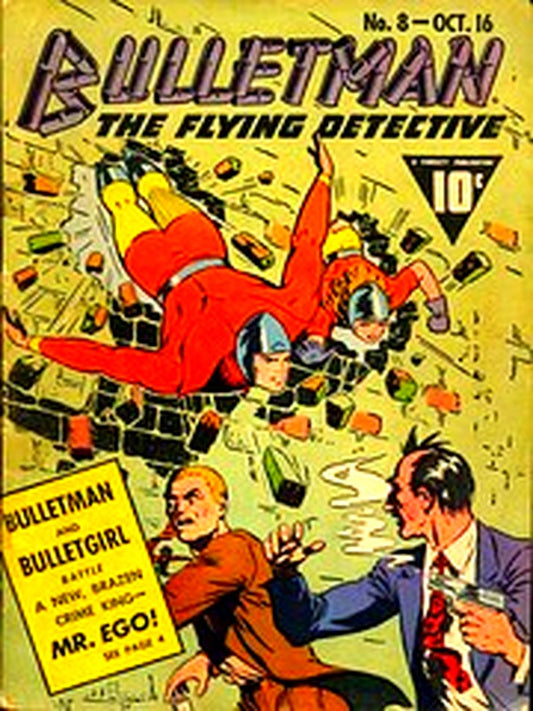 Bulletman 008 — Golden Age comic book cover