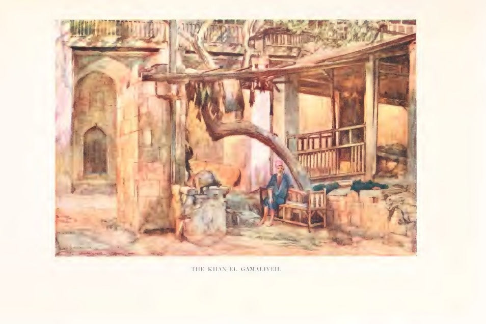 The shrine El Gamaliyeh, original colour plate