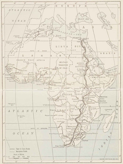 Original route map from Cairo to Kisumu