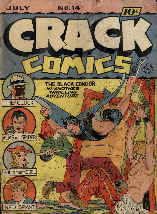 Crack Comics No. 14 authentic public-domain comic cover