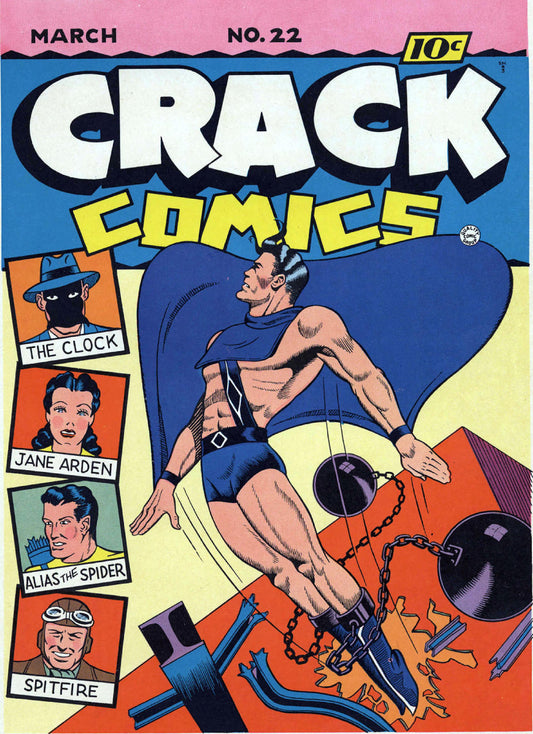 Crack Comics No. 22 authentic public-domain comic cover