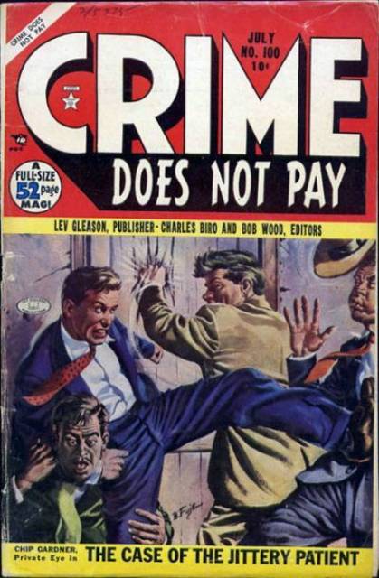 Crime Does Not Pay No. 100 authentic public-domain comic cover
