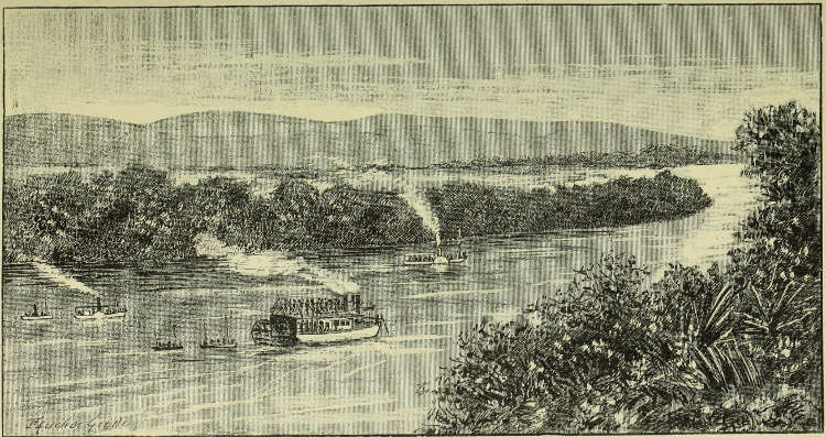 Original illustration of the expedition on the Upper Congo