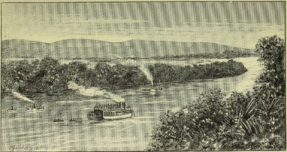 Original illustration of the expedition on the Upper Congo