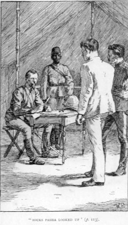 Original Walter Paget illustration of an audience with Hicks Pasha