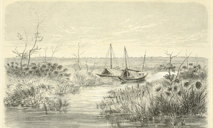 Meshra el-Req, source lake of the Gazelle River – frontispiece, Heuglin 1869 (public domain)