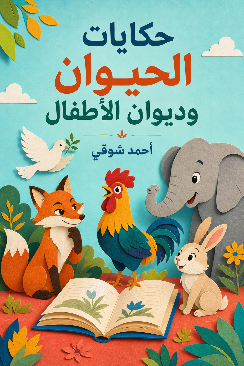 غلاف حكايات الحيوان وديوان الأطفال لأحمد شوقي