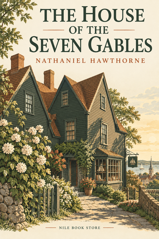 The House of the Seven Gables by Nathaniel Hawthorne; a sunlit New England timber house and garden.