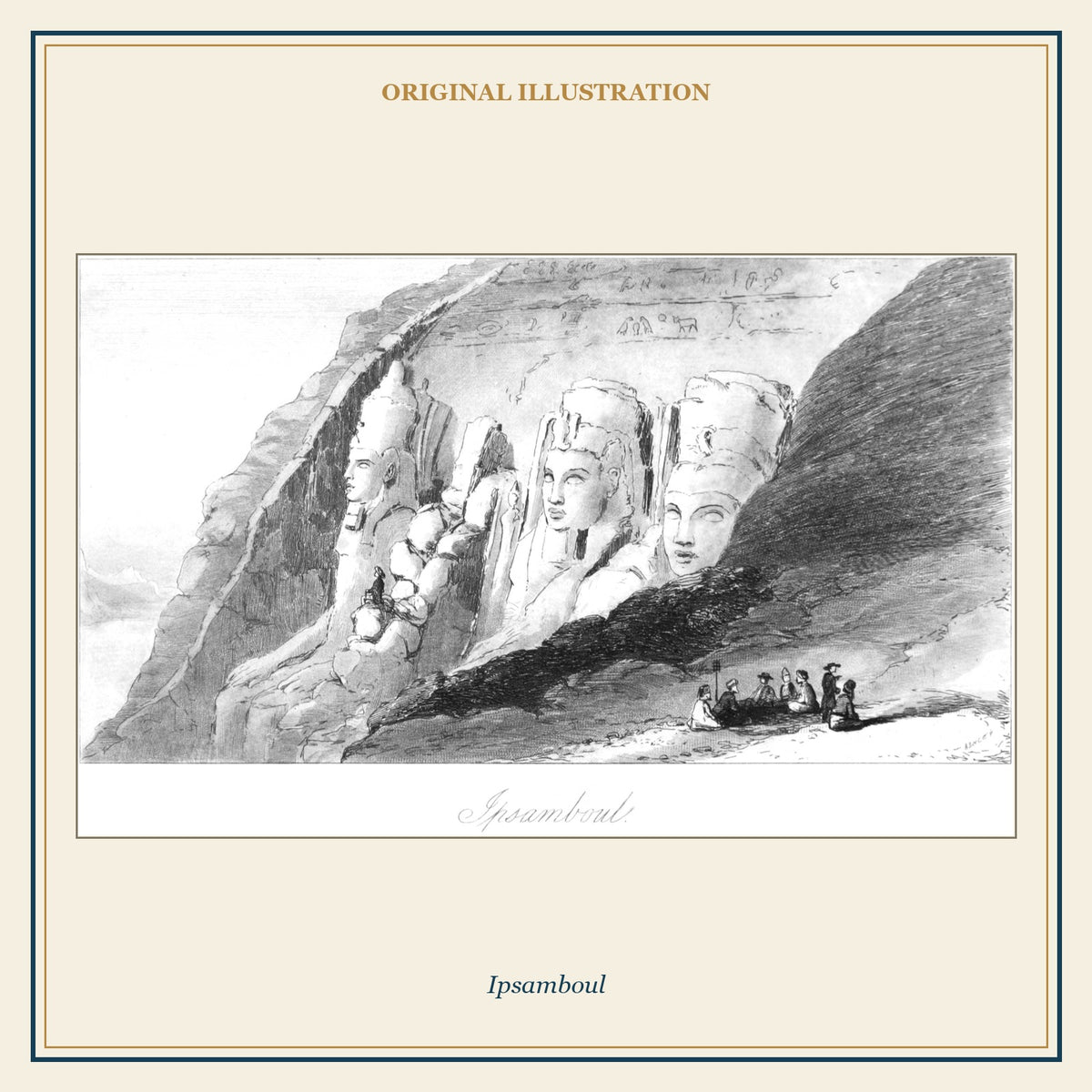Original nineteenth-century illustration of Ipsamboul
