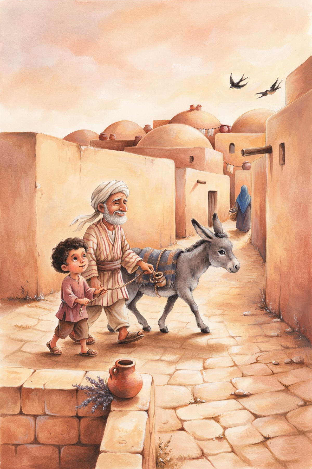 رسم داخلي مضمّن في النسخة الرقمية من حكايات جحا