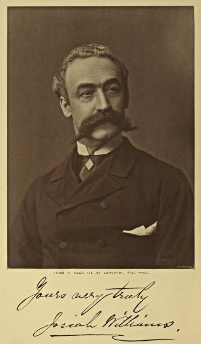 Portrait of Josiah Williams from the original 1884 edition