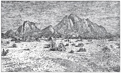 Original 1884 illustration of Kassala Mountain