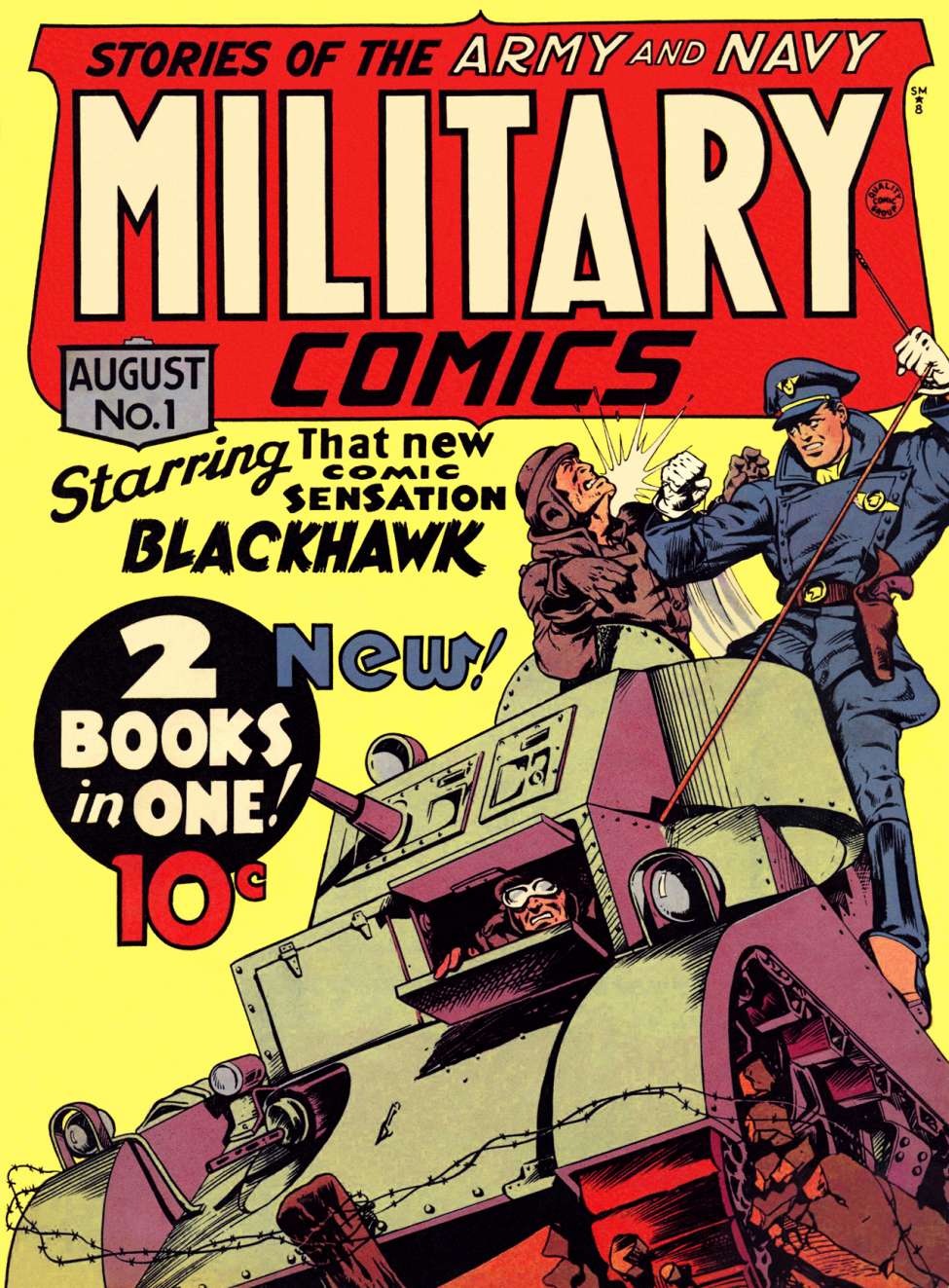 Military Comics 1 cover, August 1941, Quality Comics