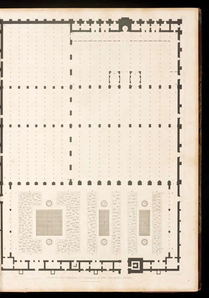 Ground plan of the Mosque at Córdoba — original engraved plate