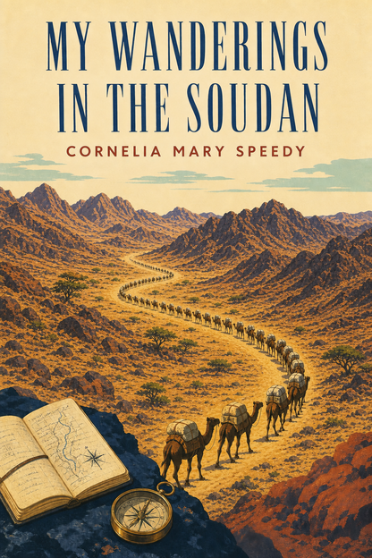 My Wanderings in the Soudan by Cornelia Mary Speedy cover showing a camel caravan crossing Sudan's Red Sea Hills