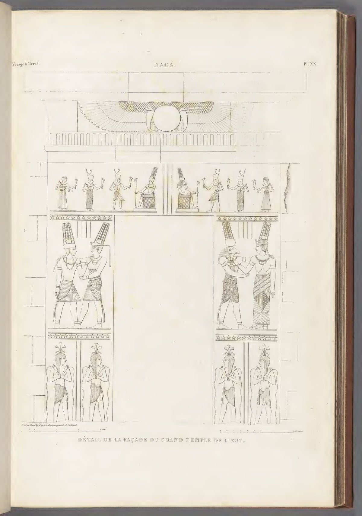 Cailliaud atlas plate: eastern temple at Naga